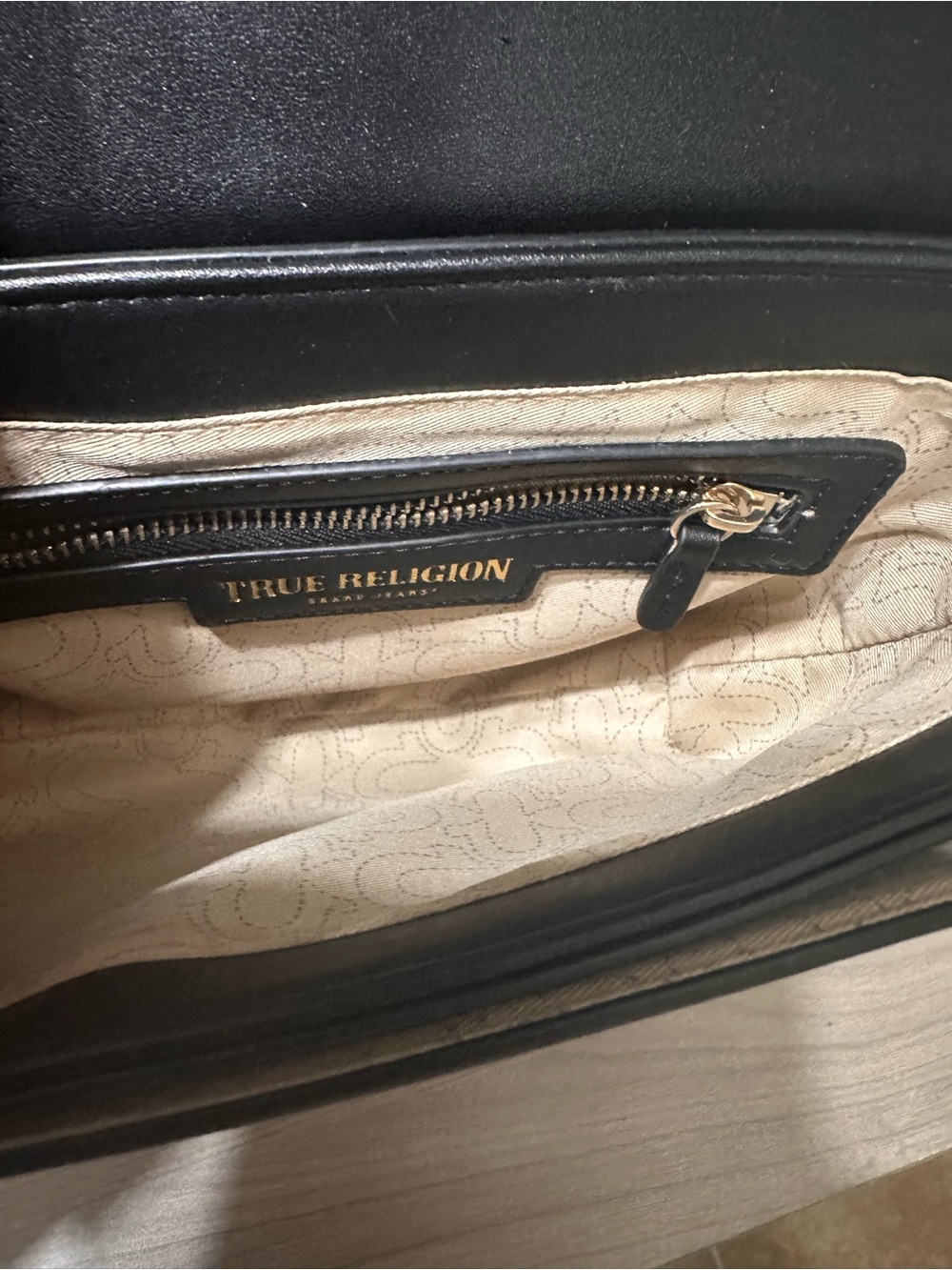 True Religion Black Crossbody Bag with Gold Hardware - Picture 12 of 12